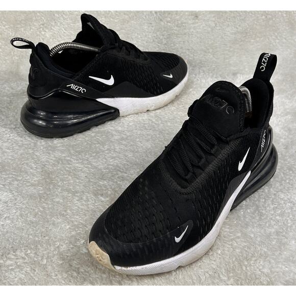 Nike Shoes Women's 8.5 Youth 7Y Air Max 270 GS 943345-001 Black/White Running - Picture 1 of 7